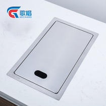 Singing Invisible Sink Concealed Mini Small Single Groove Middle Island Terrace Bar Counter pool Taichung Basin Stainless Steel