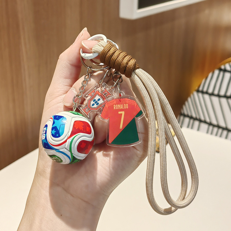 Football Souvenirs, Star Players Neymar, Messi, Mbappe, Ronaldo Keychains, Backpack Pendants, Gifts for Fans
