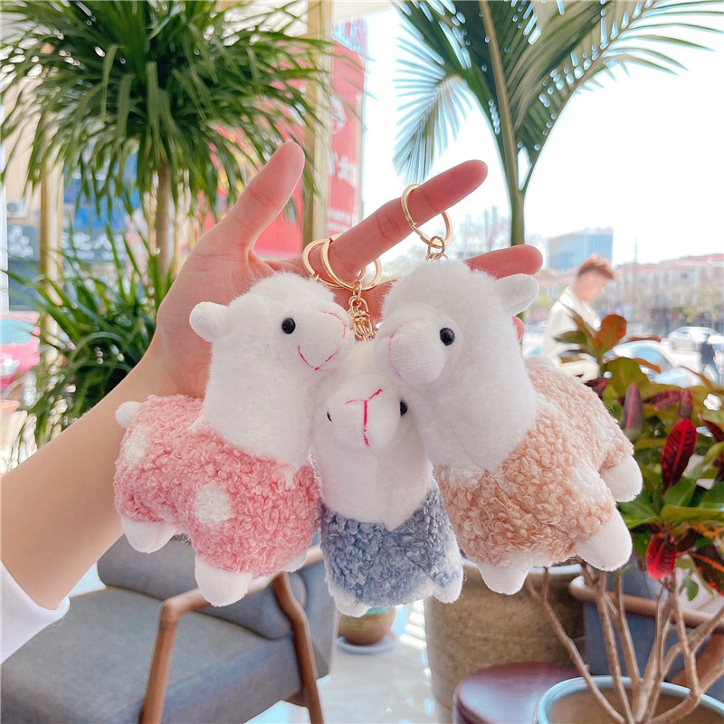 Super Cute Alpaca Backpack Small Doll Pendant ins Internet-Famous Healing Keychain Female Doll Plush Couple Small Gift Super Cute Alpaca Backpack Small Doll Pendant ins Internet-Famous Healing Keychain Female Doll Plush Couple Small Gift