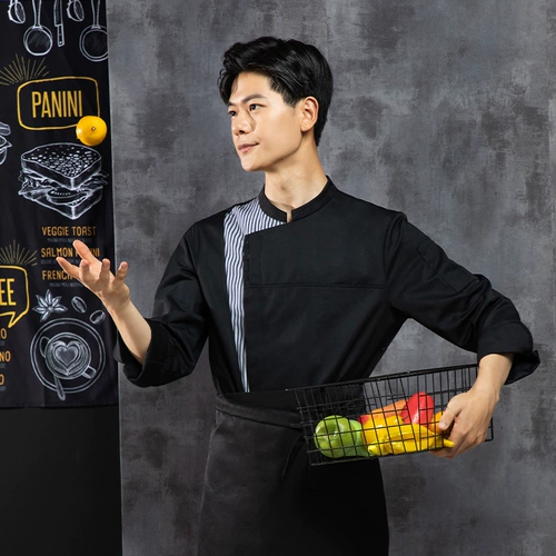 Одежда донор питания ресторан шеф -повара рабочая одежда мужчина осень и зимняя гостиница обратно кухонная одежда модная одежда