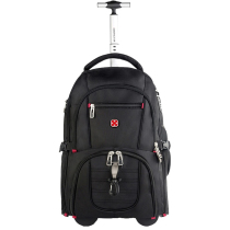 Swiss double shoulder pull bag 17 3 inch computer backpack male tourist bag boarding travel bag