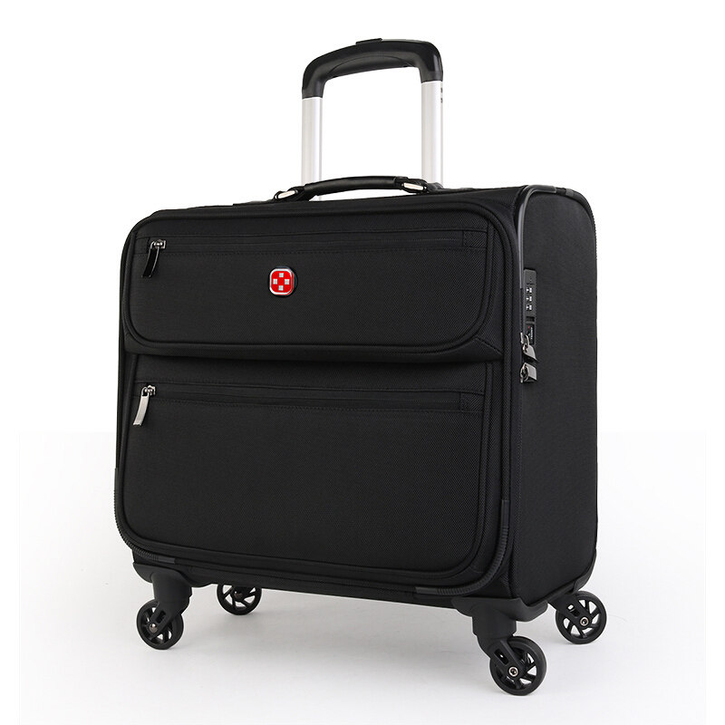 Swiss sergeant knife trolley case universal wheel 16 inch business travel boarding case password unisex small suitcase