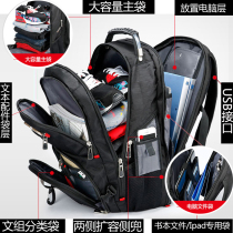 Swiss Army knife shoulder bag male backpack large-capacity business travel Swiss soldier knife travel student computer bag