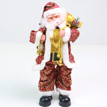 Christmas decorations props Santa Claus doll Christmas gifts music old man Christmas tree ornaments decorations