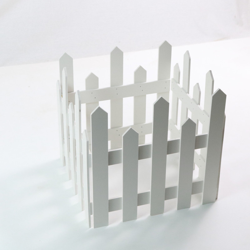 Christmas decorations Christmas tree stitchable Christmas fence plastic white fence Christmas tree decoration fence props