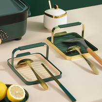 Light luxury wind pot cover holder non-perforated countertop sitting spatula rack kitchen spoon bracket shovel storage rack