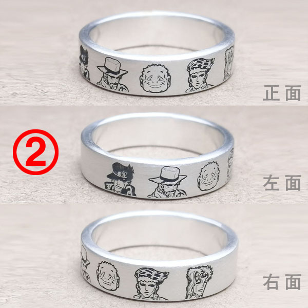 JOJO's Bizarre Adventure Cartoon Characters Sterling Silver Animation Ring Giorno Kujo Xuren Joseph