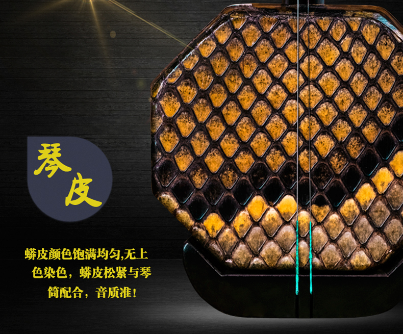 Tô Châu nhạc cụ nhạc cụ vòi mun phẳng bát giác erhu dụng cụ kiểm tra bát giác mun vòi erhu sáo dọc