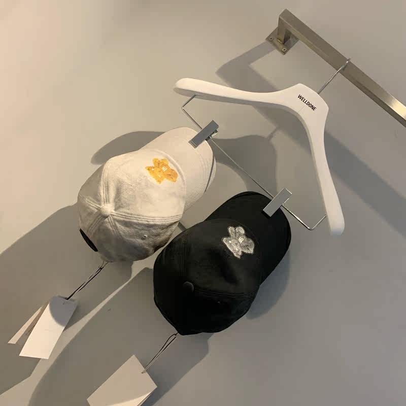 Korea wellwe11done Fashion Men's and Men's Nightlight Bear Baseball Cap 2021 Spring Summer Leisure Tides-Taobao