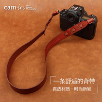 cam-in SLR digital Micro Single camera X-M A7 RX100 Black card Canon leather strap cowhide shoulder strap