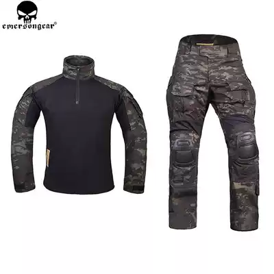 Emerson G3 MCBK all terrain black camouflage tactical frog suit CS field outdoor T-shirt top pants suit