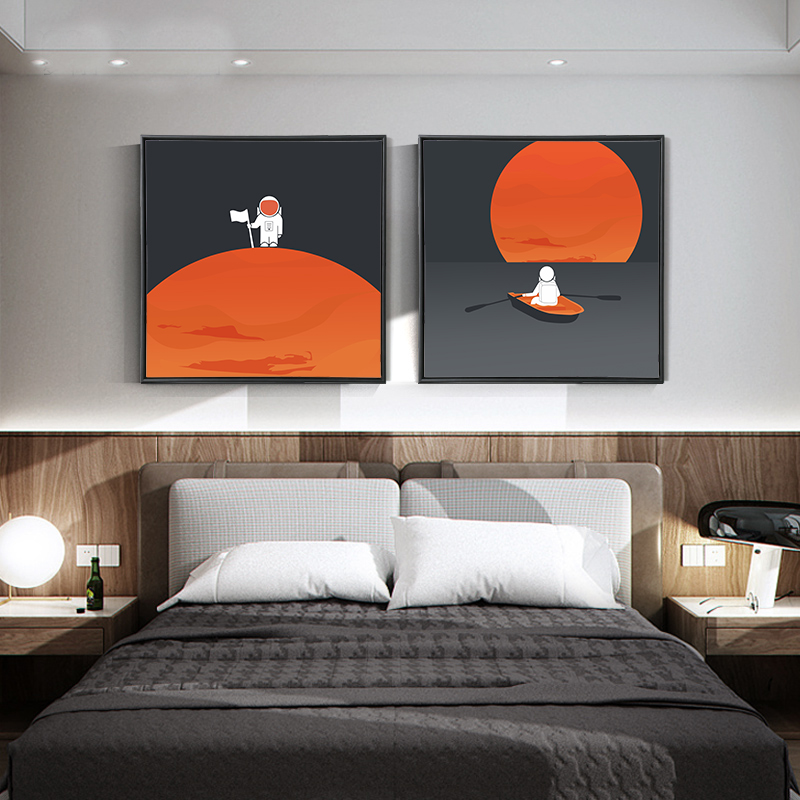 Snowy modern living room decoration painting sofa Background wall hanging painting light extravagant creative abstract Xuanguan Nordic dining room frescoed