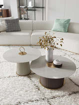 Italian light luxury tea table post-modern Hong Kong style minimalist creative round simple size tea table designer combination