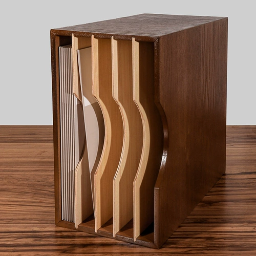 Виниловая стойка для хранения ретро -вокальной базовой базовой барьер