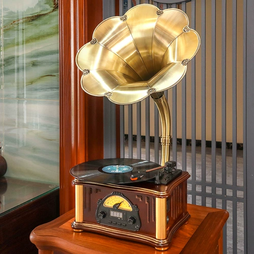 Ретро -споракоромикулярная гостиная портрет виниловый рекордер старый стиль электрический пение творческий подарок Bluetooth Audio