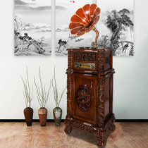 Todays ink phonograph vinyl record player solid wood old antique phonograph carving Dragon machine living room big speaker audio