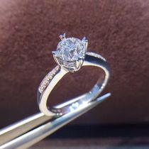 18K Platinum Wedding Diamond Ring 30 points 50 Diamonds female ring finger 1 carat betrothed to four paws explicit drill