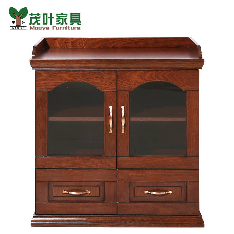 Maoye office furniture paint solid wood veneer tea cabinet storage cabinet reception tea cabinet short cabinet 3125