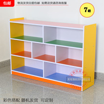 Kindergarten toy cabinet childrens toy rack baby toy storage cabinet tidying up storage 7 grid corner cabinet