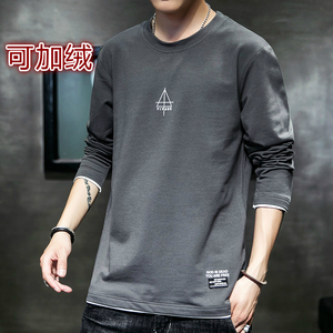 纯棉卫衣男宽松潮流韩版日系潮牌长袖T恤男