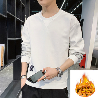男士爆款圆领卫衣长袖t恤韩版宽松潮流上衣