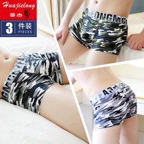 Ice silk mens underwear Mens boxer shorts summer breathable ultra-thin incognito transparent low waist summer thin four-legged pants head