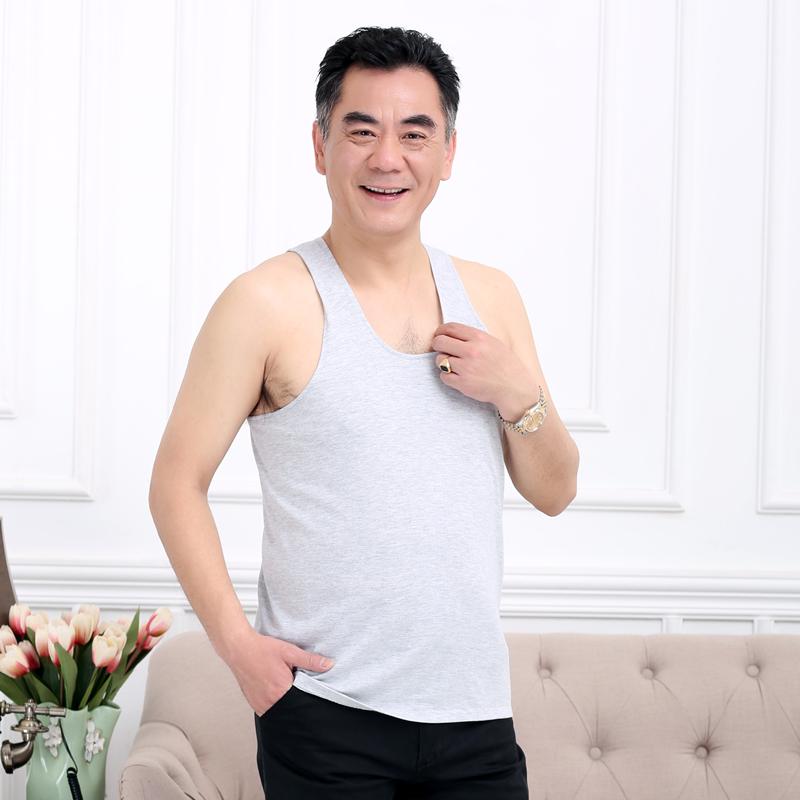 . Tôi muốn mua cũ mans áo trung niên trắng bông vest nam mùa hè cotton T-shirt ngắn tay dave-lỏng cũ.