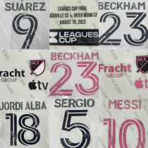 MLS Inter Miami 2023 season printed armbands with multiple selections of Messi Alba and Busquets