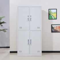 Three Flowers Four Doors More Wardrobe Staff Dormitory Steel Tinder Cabinet Bathroom gym Fitness Room Storage Wardrobe With Lock Deposit Cabinet