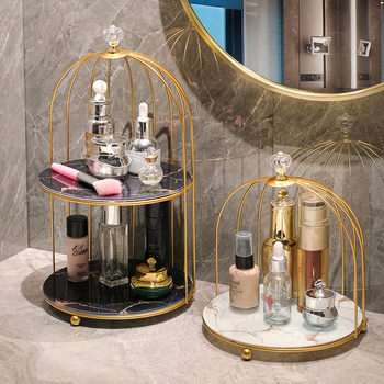 Bathroom washing dressing table toilet desktop storage box cosmetics washing table bird cage storage rack