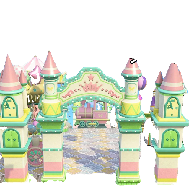 Plaza Amusement Park Animal Crossing 2.0 Outdoor Island Construction Decoration Design Animal Crossing Furniture Materials Landscaping