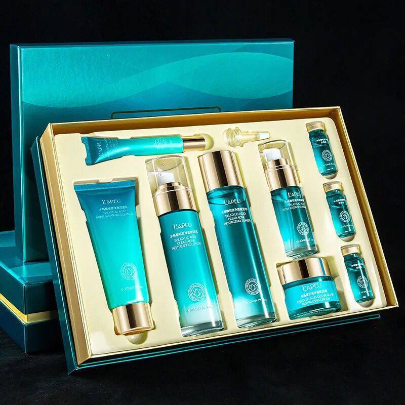 French orchid skin care product set winter moisturizing moisturizing whitening acne-removing yellow water lotion cosmetic full set