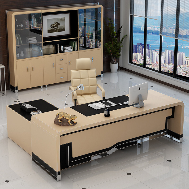 Atmospheric boss desk desk simple modern light luxury office president executive desk manager supervisor desk and chair combination