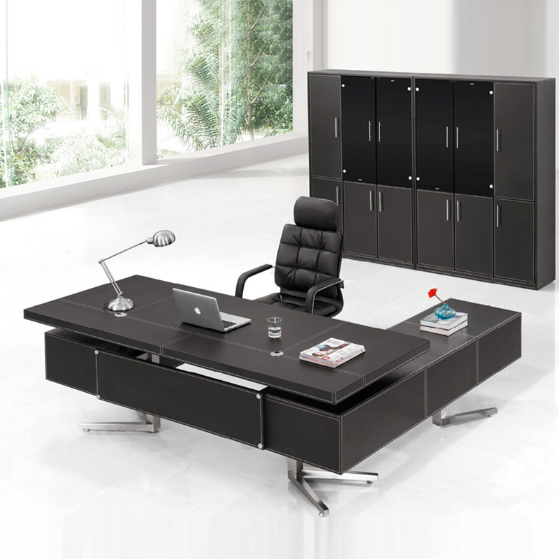 Upscale upholstered boss Table minimalist about modern desk Atmosphere Office Grand Bandai President's desk and chairs Office furniture
