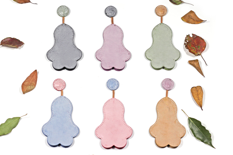 Túi chìa khóa xe da nữ phổ thông Hàn Quốc handmade kéo xe dễ thương với sáng tạo túi chìa khóa xe nhỏ gọn - Trường hợp chính ví nữ da thật