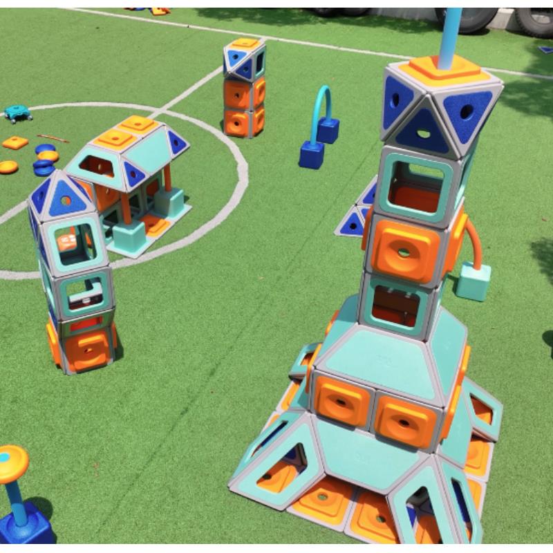 Outdoor Large Magnetic Building Blocks for Kindergarten, Educational Construction Play, Children's Independent Assembly, Versatile Sports Games
