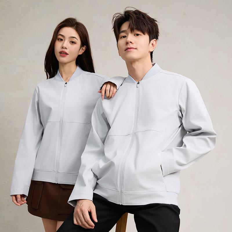 Softshell Jacket, Baseball Jacket, Single-Layer Thin Style, Custom Outdoor Jacket with Printed Logo, Company Team Uniform