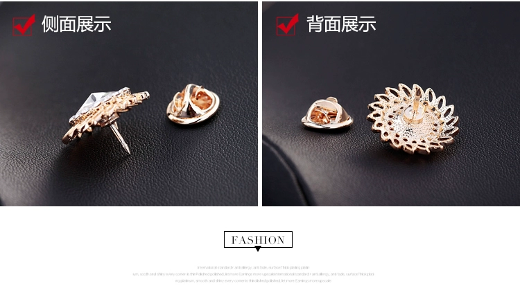 Nhật Bản và Hàn Quốc rhinestone trâm cài nhỏ nữ cổ áo nhỏ ghim áo sơ mi khóa cổ áo khóa cổ áo khóa cổ ghim cố định khóa chống ánh sáng - Trâm cài