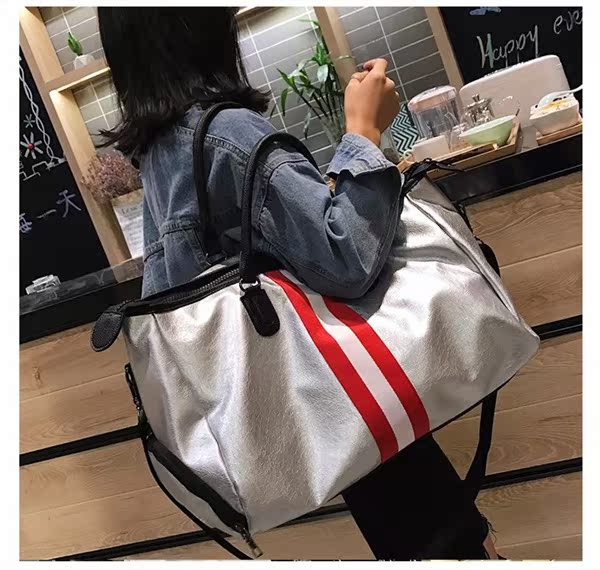 Túi du lịch Ribbon mới Túi thể dục công suất lớn Túi du lịch khoảng cách ngắn Túi du lịch Unisex - Túi du lịch túi mcm