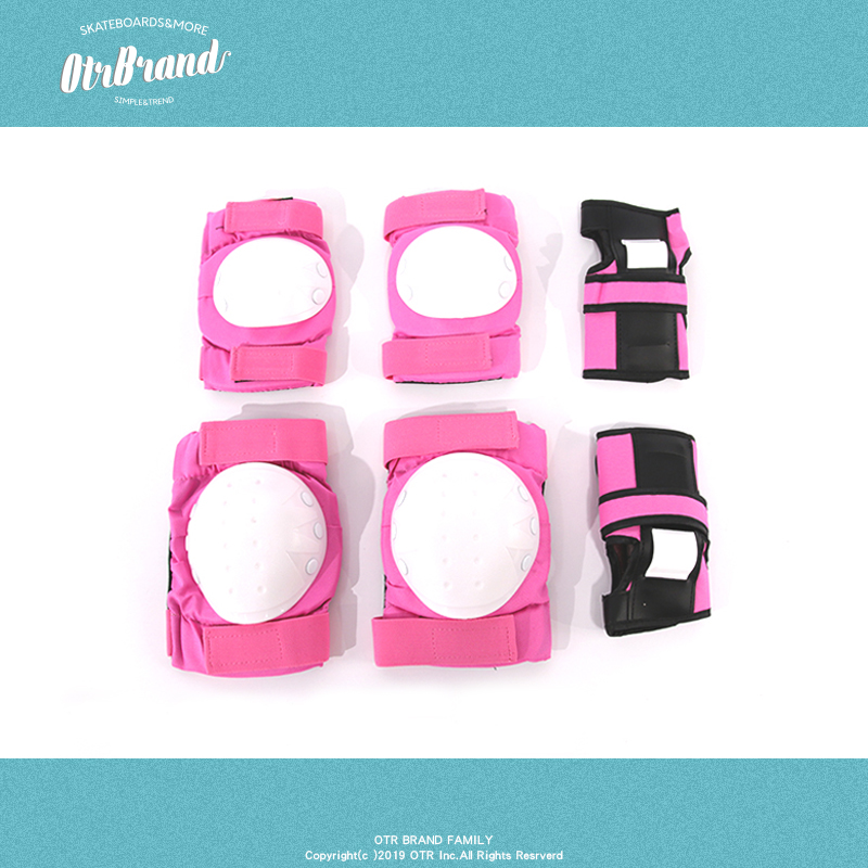 Skateboard longboard small fish board protective gear Adult children 6-piece set roller skating skating roller skating palm protection Elbow protection Knee protection