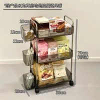 Черная тележка - 3 этажа (с 3 висячими корзинами)