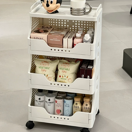 Стеллаж для хранения, тележка для закусок, полка для хранения в гостиной, общежитие, сэндвич, многослойная полка для отделки пола, мобильная стойка для хранения