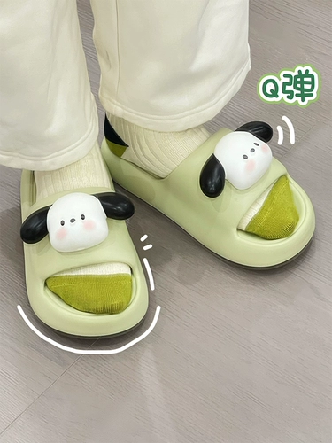 Тапочки, обувь, нескользящие летние милые слайдеры для влюбленных на платформе