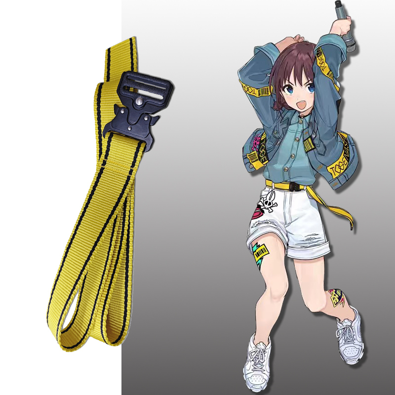 Capsule Work Crying Girl Ei Katsuragi Nana Same Style Cos Polyester Buckle Zinc Alloy Belt for Outerwear Without Teeth Buckle