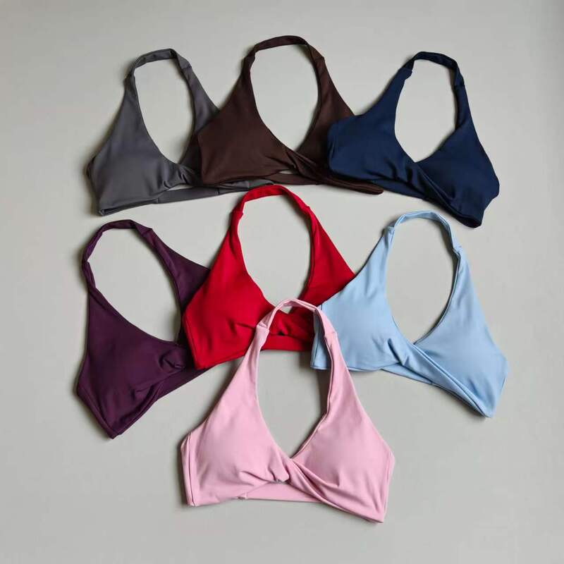 Sports Bra for Women, Halter Neck, Beautiful Back, Push-Up, Pilates Vest, Training Yoga Wear, Running Fitness Bra