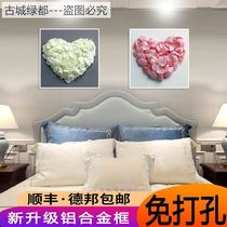 Bedroom bedside decorative painting frame modern simple master bedroom wall painting living room murals Hotel Hotel Double Crystal porcelain painting