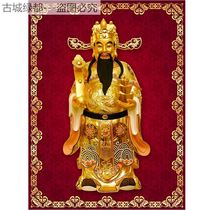 The wall of the God of Wealth is widely entered into the portrait of the God of Wealth.