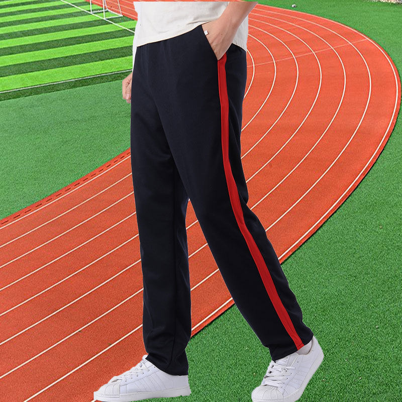 School uniforms pants male one bar red side elementary school high school high school uniforms pants a red bar student sports pants