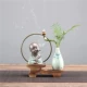 Bình trang trí phòng khách Cắm hoa Những mảnh nhỏ Gốm sứ gia dụng mới của Trung Quốc Zen Vẽ tay Celadon Hoa Đứng Trở lại Chảy Hương thơm - Vase / Bồn hoa & Kệ
