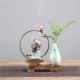 Bình trang trí phòng khách Cắm hoa Những mảnh nhỏ Gốm sứ gia dụng mới của Trung Quốc Zen Vẽ tay Celadon Hoa Đứng Trở lại Chảy Hương thơm - Vase / Bồn hoa & Kệ
